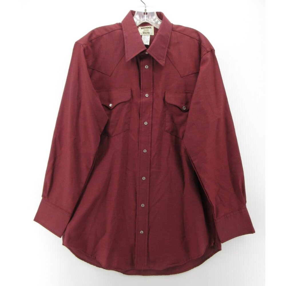 VINTAGE Ruddock Shirt 16 Western Pearl Snap Classic Fit Cowboy Rodeo USA